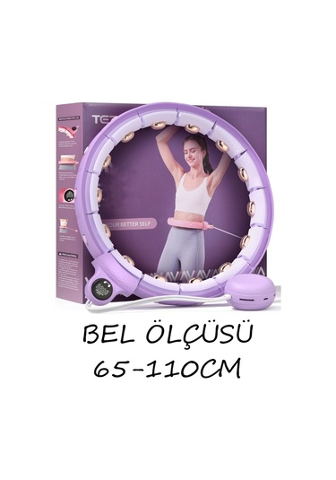 Sayaçlı Hula Hoop Masaj, 24 Parça Çıkarılabilir Pilates 65-110