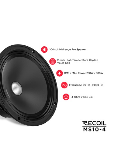Recoil Ms10-4 25cm Midrange 500 Watt Tekli Ürün