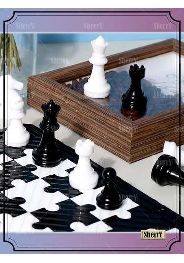 Sherryleis Epoksi Reçine İçin Satranç Şeklinde Kalıp Seti 101311994