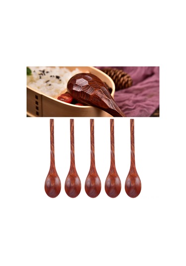 Skycity 5 Adet Ahşap Kamp Çatalı, Uzun Saplı, Kaymaz Önleyici, Ev Ve Dışarı Kullanım, Doğal Malzeme, Pratik Mutfak Gereci Diğer