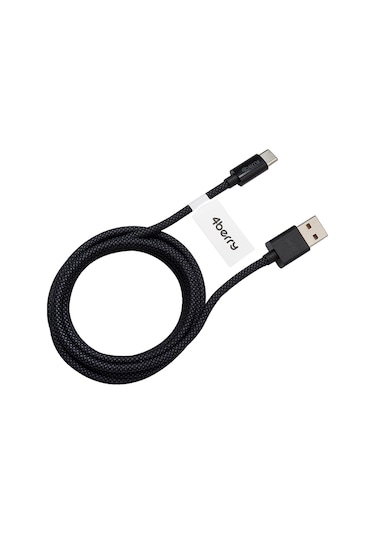 Eco-cc Siyah Usb-c-c Örgülü Kablo 2 M, 60 W Hızlı Şarj