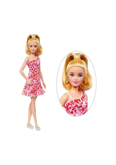 Barbie Büyüleyici Parti Bebekleri (Fashionistas) - Çiçek Deseni Elbiseli Bebek HJT02