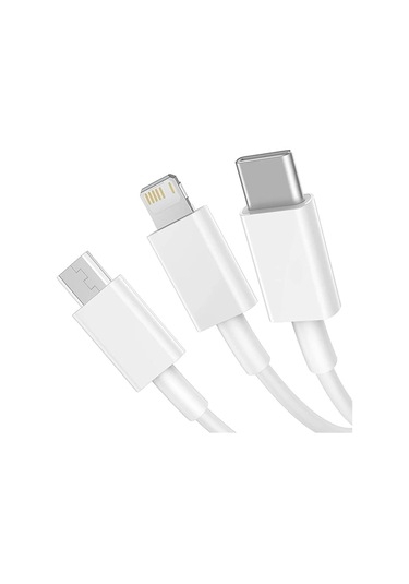 Paleon 3in1 Usb Kablo Micro Usb Type-c Lightning Hızlı Şarj Usb