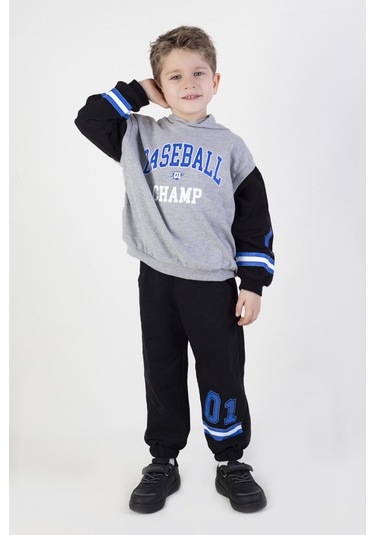 Harika Kids Erkek Çocuk Baseball Baskılı Örme Basic Eşofman Takımı 001