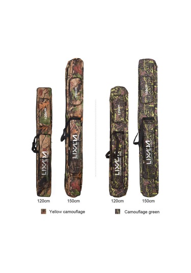 Lixada Balıkçılık Çantası Çift Katmanlı Büyük Kapasiteli Olta Takımı Çantası 120/150 Cm