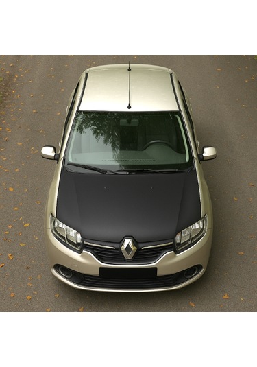 Renault Symbol 2012 2017 Tam Kaput Maskesi Dayanıklı Deri Görünümlü Kaplama Araca Özel Kesim 1 Adet