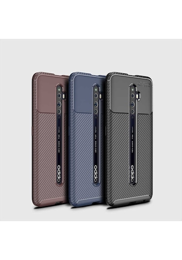Oppo Reno 2Z Kilif Karbon Silikon Case 394417358