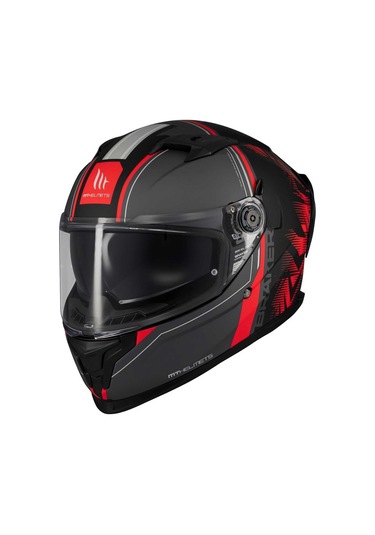 Mt Braker Sv Charm B5 Mat Siyah Kırmızı Kapalı Kask Renkli