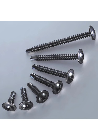 Willowhaven 400 Parça Paslanmaz Tek Vidalar 4 Ebat S2 Matkap Uçlu Kendinden Delikli Diğer