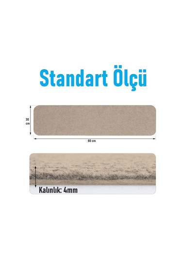 Halifleks Yapışkan Tabanlı Merdiven Basamak Paspası Rip Halı Kaymaz Tabanlı - Sütlü Kahve Sütlü Kahve