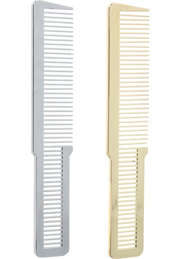 Suntek Büyük Berber Tarak Düz Üst Kesme Soluk Stil Gümüş