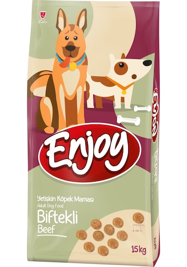 Enjoy Biftekli Yetişkin Köpek Maması  15 Kg