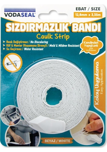 Vodaseal Su Geçirmez Sızdırmazlık Bandı Beyaz - 12.8 Mm X 3.35 M.