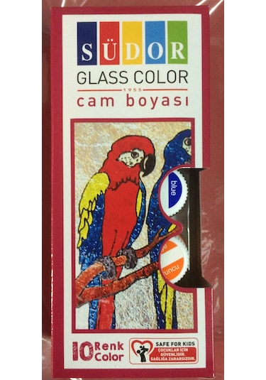 Südor 10 Renk Cam Boyası 10’lu Cam Boya 15 ML x 10 Şişe