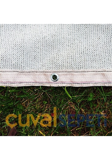 Çuval Sepeti %95 Gölgelik File Krem Renk Kolon + Kuşgözlü