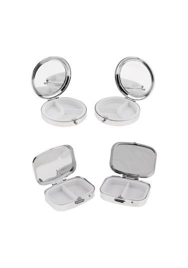 Suntek 2 Adet Vitamin Tıbbı Tablet Kutusu Hap Saklama Kutuları Diğer