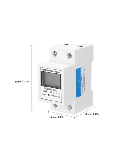 Trendooze 220v Tek Fazlı Lcd Elektrik Sayacı - Dın Ray, Gerçek Zamanlı Tüketim, Dayanıklı Abs