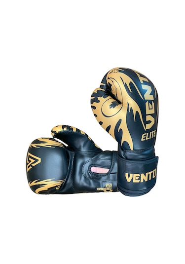 Vento Elite Boks Ve Kick-boks Eldiveni Siyah Siyah-altın