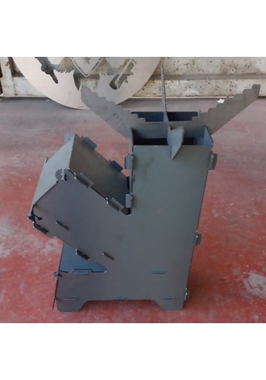 Mini Roket Soba Portatif Sırt Çantasında Taşınabilir