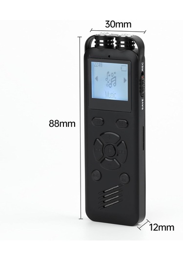 Kingboss KB60 16 GB Çift Mikrofonlu LED Ses Kayıt Cihazı