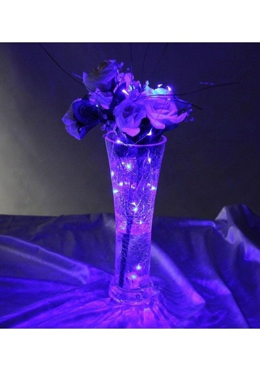 Ev Balkon Ve Parti İçin 10 Metre Pilli Mor Renk Peri Led Yılbaşı Süsü Işık Mor