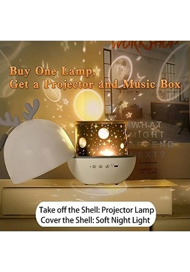 Dancemonkey Projektör Gece Işığı, Müzikli Ve Işıklı, Uzaktan Kumandalı 09 2 2