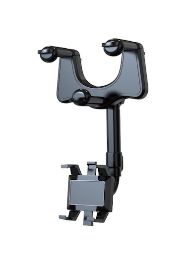 Eastmeeetwest--araba Cep Telefonu Standı Araba Dikiz Aynası Standı Ar Navigasyon Araba Çok Fonksiyonlu 360 Derece Siyah