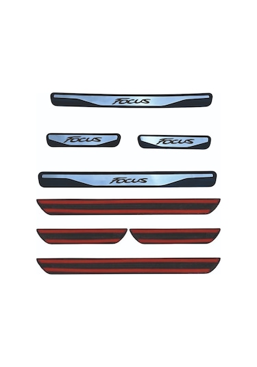Focus 3 Kapı Eşiği 2012-2017 New Krom Kapı Eşiği 4 Parça Paslanmaz Çelik