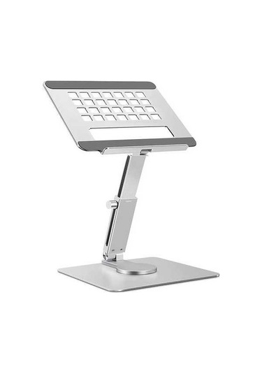 Ebitda 360 Derece Katlanır Tablet Standı - Mutfak Ve Canlı Yayın İçin Taşınabilir Dizüstü Bilgisayar Tutucu, Gümüş