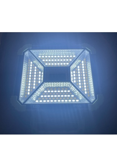 Splıt Led Solar Kamp Lambası Güneş Enerjili Projektör Kumandalı 300watt Beyaz-sarı