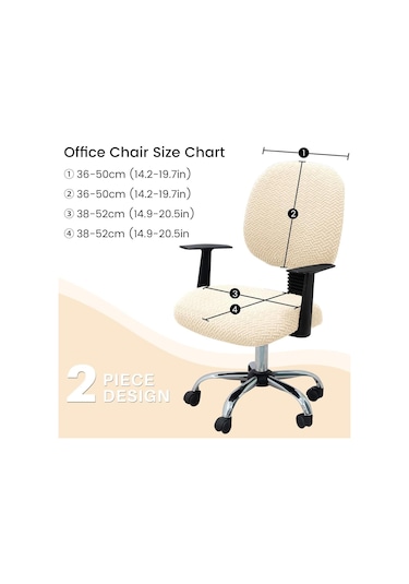 Gökyüzü Mavisi Ofis Koltuğu Kapağı Süper Yumuşak Kadife Streç Yıkanabilir Toz Geçirmez Koruyucular Bilgisayar Masası Kolsuz Sandalye Slipcover