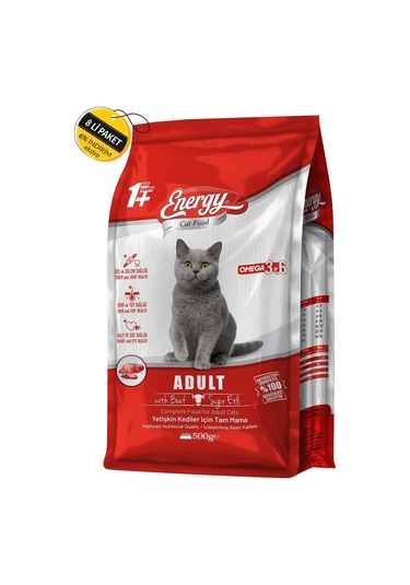 Energy Sığır Etli Yetişkin Kedi Maması 8 x 500 G