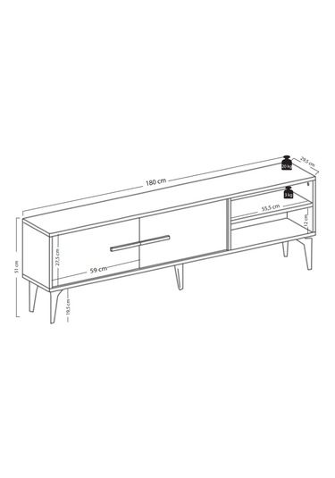 Lagomood Sydney Tv Ünitesi Antrasit Ceviz