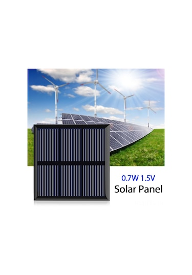 Fosenze 1.5v 0.7w Güneş Paneli, 70x70mm, 1.2v Pil Şarj Edici, Dıy Uygulamalar İçin, Yüksek Verim, Esnek Kablolu