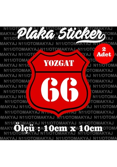 66 Yozgat İl Şehir Plaka Sticker Futbol Spor Kulüb
