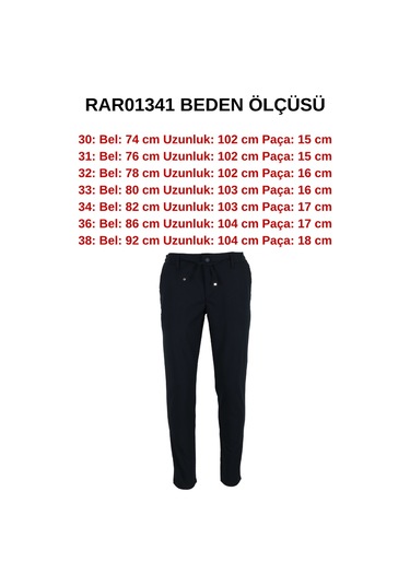 Erkek Jogger Pantolon Bel Bağcıklı Dar Kesim Rar01341 Lacivert