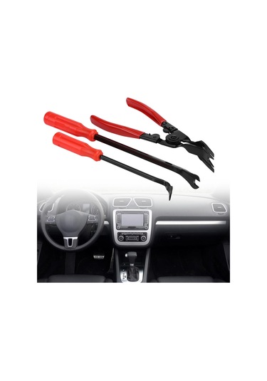 Konesam 3'lü Otomobil Panelleri Ve Klamplerini Çıkarma Aleti Seti - Hızlı Ve Güvenli Kaldırma, Dayanıklı Metal Yapı