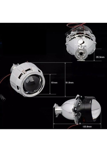 Bi Xenon Far Merceği Bixenon Mercek Profesyonel Seri Bi-xenon 2 Adet