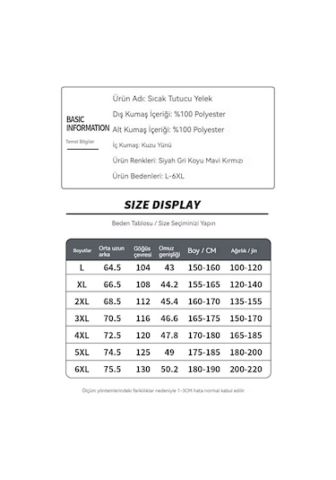 Kuzu Yünü Yelek Sıcak Dik Yaka Artı Polar Yelek Ceket Siyah