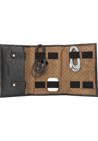 Bouletta Deri Kablo Aksesuar Taşıma Çantası RST1 Siyah