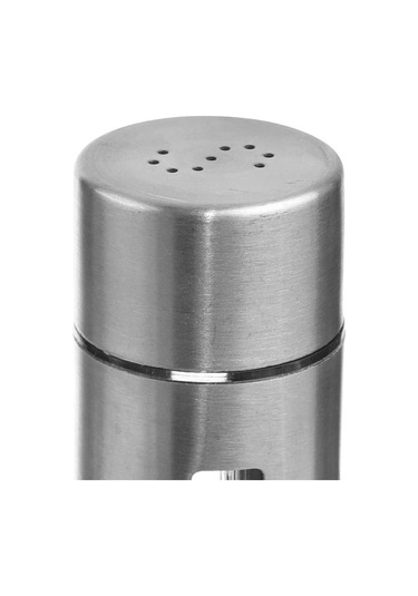 Mat Çelik 3 Parça Tuz Karabiber Standlı Baharatlık Set Cin972 Gri