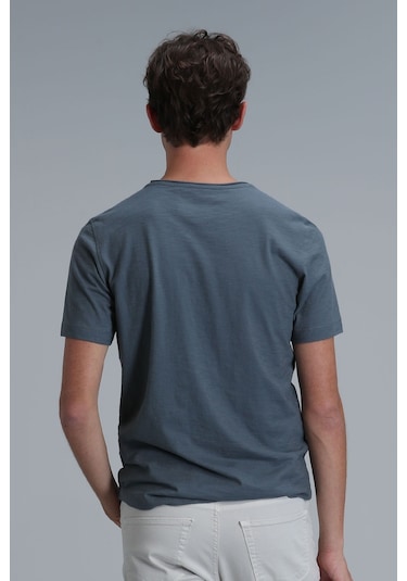 Lufian Erkek Junya Basic T-shirt 111020203 Nefti Gri