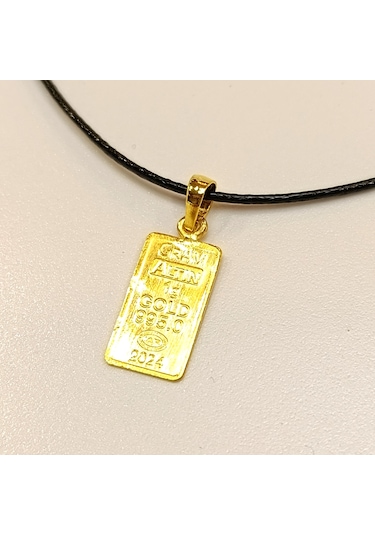 Gerçek 24k Külçe Altınlı Kolye Kulp 14k Altın Hd Videolu