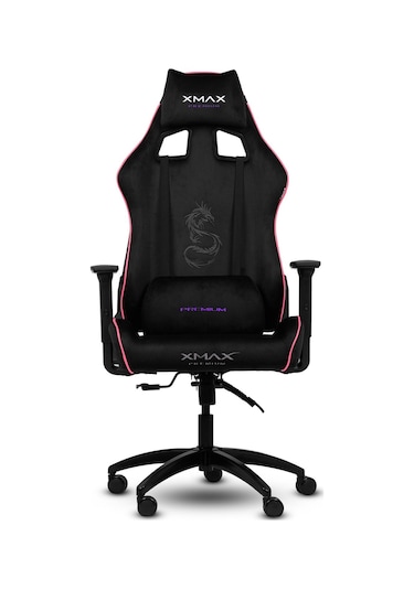 Rio Pus Balerion Terletmez Kadife Kumaş Siyah Gaming Oyuncu Koltuğu -8 Siyah