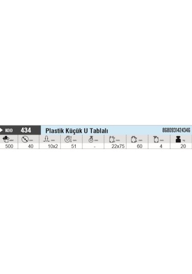 Hırdavatım Plastik Küçük U Tablalı Teker 4 Adet