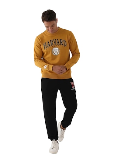 Harvard Erkek Sweatshirt Hardal Hardal