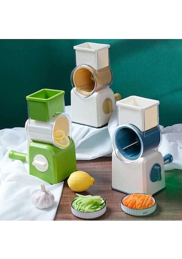 Dancemonkey Cbtx 3'ü 1 Arada Siklon Ev Sebze Doğrayıcı El Krank Silindiri Çok Fonksiyonlu Parçalayıcı Tavus Kuşu Mavisi Mavi