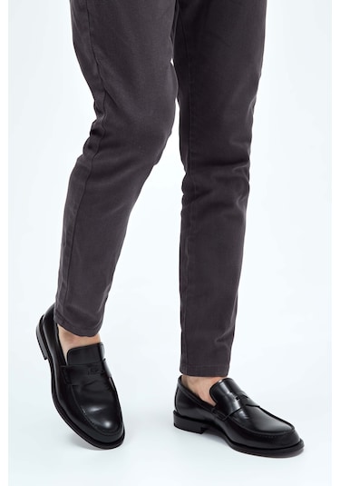 Tamer Tanca Erkek Hakiki Deri Siyah Açma Makosen Ayakkabı 183 11611 Erk Ayk Y23 Siyah