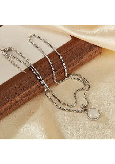 Sones Opk Gdx126 Yuvarlak Bakır Kolye Paslanmaz Çelik Zincir Çok Renkli