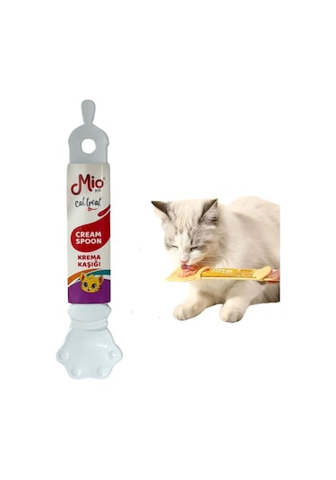 Mio Kediler İçin Pratik Krema Kaşığı + Krema Ödül 1 Adet
